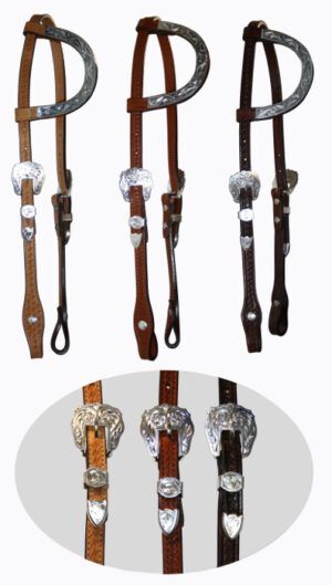 ALS 1 Ear Show Bridle Silver