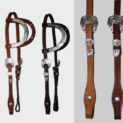 ALS 2 Ears Show Bridle Silver
