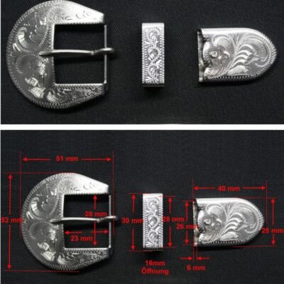 FG - 1´´ (2,54cm) Buckle Set - Stainless Steel Engraved