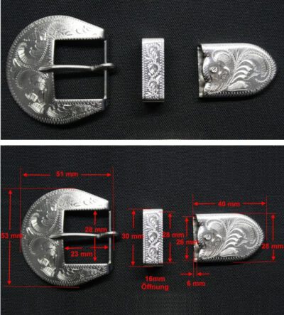 FG - 1´´ (2,54cm) Buckle Set - Stainless Steel Engraved