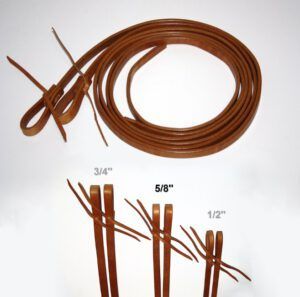 EE Tack Herman Oak Harness Leather Reins  5/8"   ( 16 mm)  Wide  ca 8 ft   (  240cm ) Long
