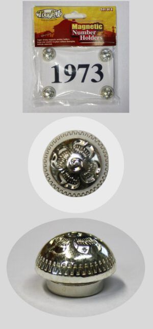 Magnetic Start Number Holders Silver Concho