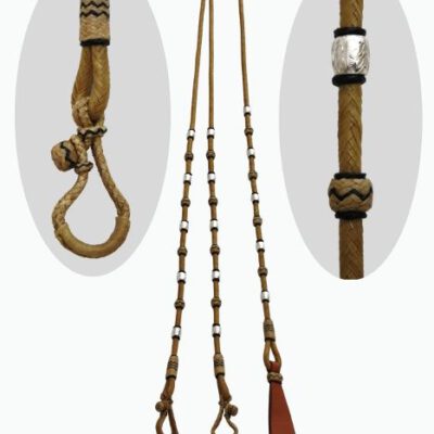 Romal Rein Rawhide Silver Balls