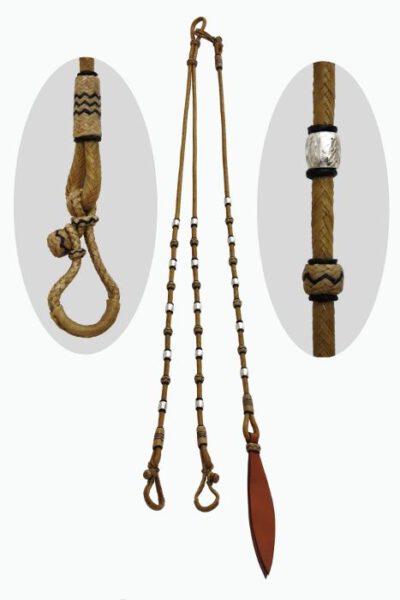 Romal Rein Rawhide Silver Balls