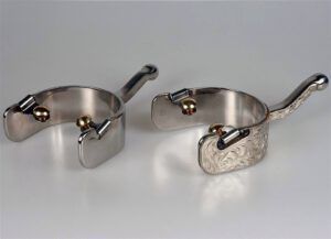 Show Bullet Spurs Engraved Long