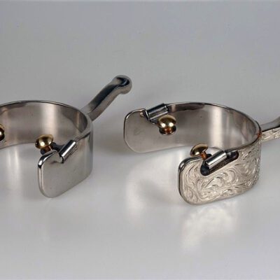 Show Bullet Spurs Engraved Long