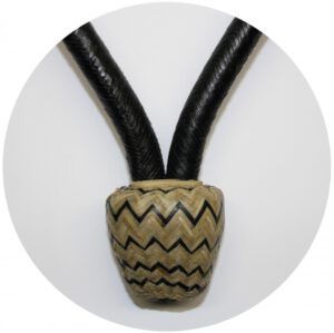 Rawhide Bosal  36 Plaited  Black / Natural - Afbeelding 2