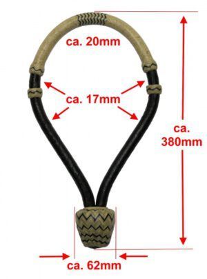 Rawhide Bosal  36 Plaited  Black / Natural - Afbeelding 3