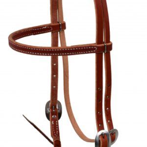 BCL 1 Straight Front Bridle Harness Leather Stitched Stainless Steel Buckle
