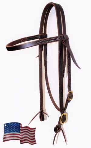 BCL Training Bridle Heavy Oiled Brass Hardware