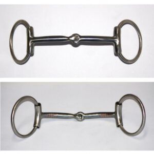 FG Stainless Steel Brushed Ring Snaffle - Copper Inlay