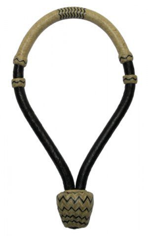 Rawhide Bosal  36 Plaited  Black / Natural - Afbeelding 4