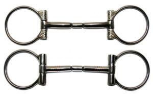KS Stainless Steel Billy Allen D Ring Snaffle  SS Roller 5'' or 5,5"
