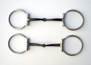 HYX Stainless Steel Black Steel D-Ring Snaffle 5"