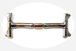 KS Stainless Steel Billy Allen D Ring Snaffle Copper Roller 5" or 5,5" - Afbeelding 3