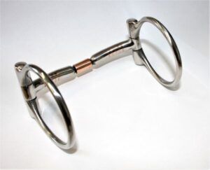 KS Stainless Steel Billy Allen D Ring Snaffle Copper Roller 5" or 5,5" - Afbeelding 2