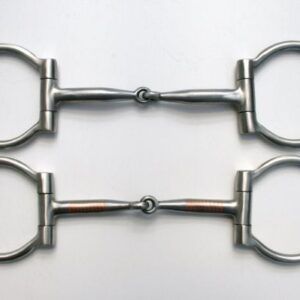 SS Brushed D-Ring Snaffle Copper Inlay 5 '' or 5,5 ''