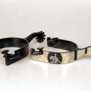 FG Reining Motive Spurs Black Silver