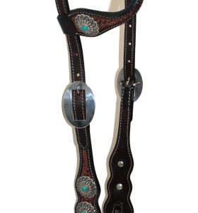 EE Tack 1 Oors Showhoofdstel Coral Blue