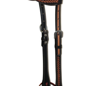 EE Tack 2 Oors Hoofdstel Two Tone Braided