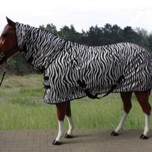 Top Score Vliegendeken met Hals Zebra Design