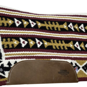 Mustang" Slingin Arrows Wool Pad - Tan Wool Bottom - 38´´ x 34´´